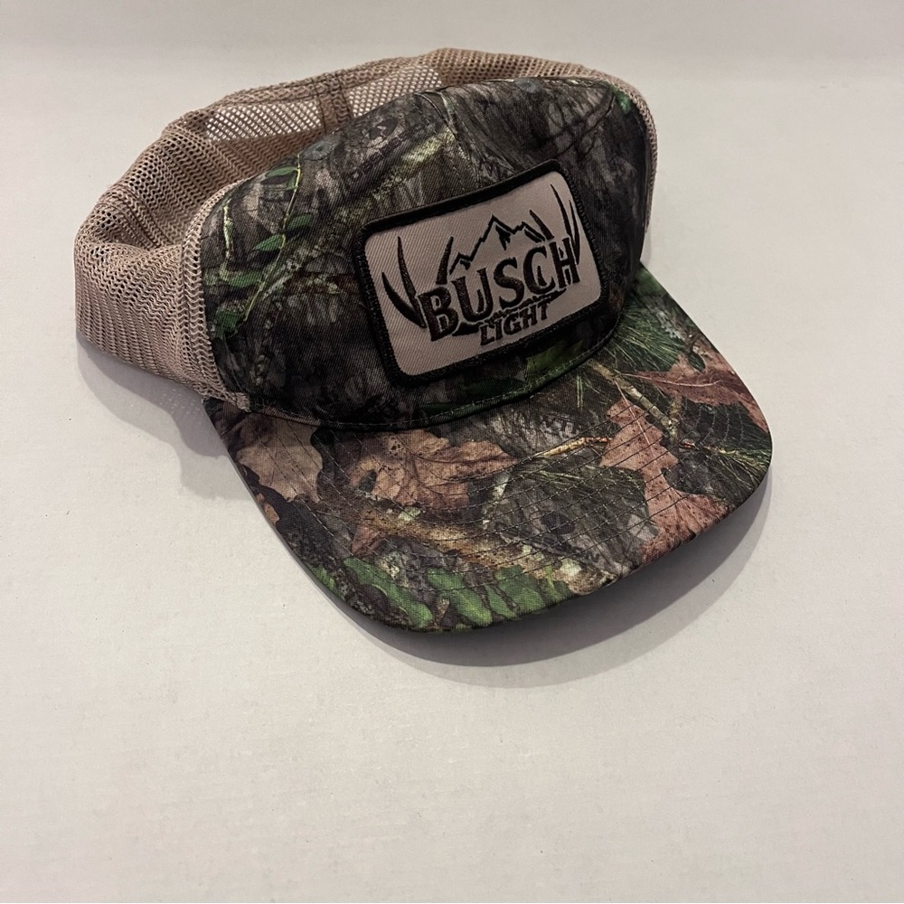Busch Light Men's Camo Trucker Hat - Brown/Green